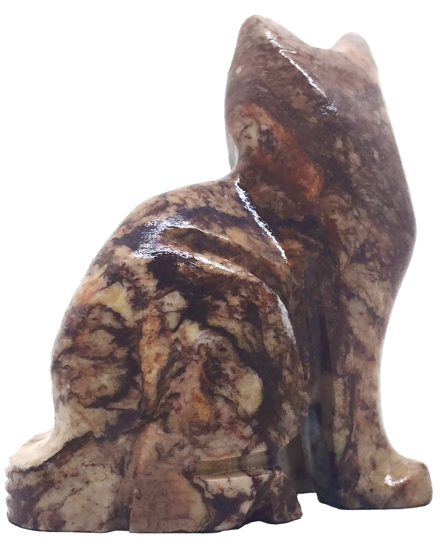 Nelson Creations, Llc 2 Inch Cat Natural Soapstone Hand-Carved Animal Charm Totem Stone Carving Figurine