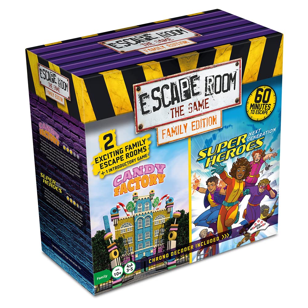 Identity Games [Www.Identity Games.Com] Escape Room The Game, New Family Edition - With 2 New Exciting Escape Rooms | Solve The Mystery Board Game For Family, Kids & Teens (English Version)