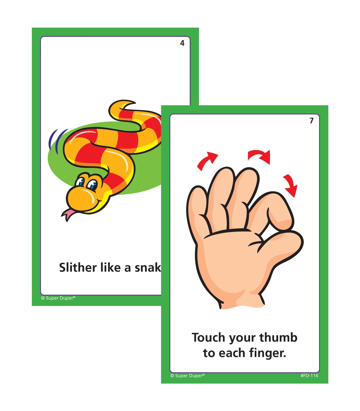 Super Duper Publications Move Your Body Fun Deck - Occupational Therapy Flash Cards for Kids, Medium Size, Tin Material
