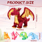 Lenwen 16 Inch Plush Dragon Stuffed Animals Set - Large Mommy Dragon with 4 Babies - Perfect for Easter, Birthdays, and Classroom Awards