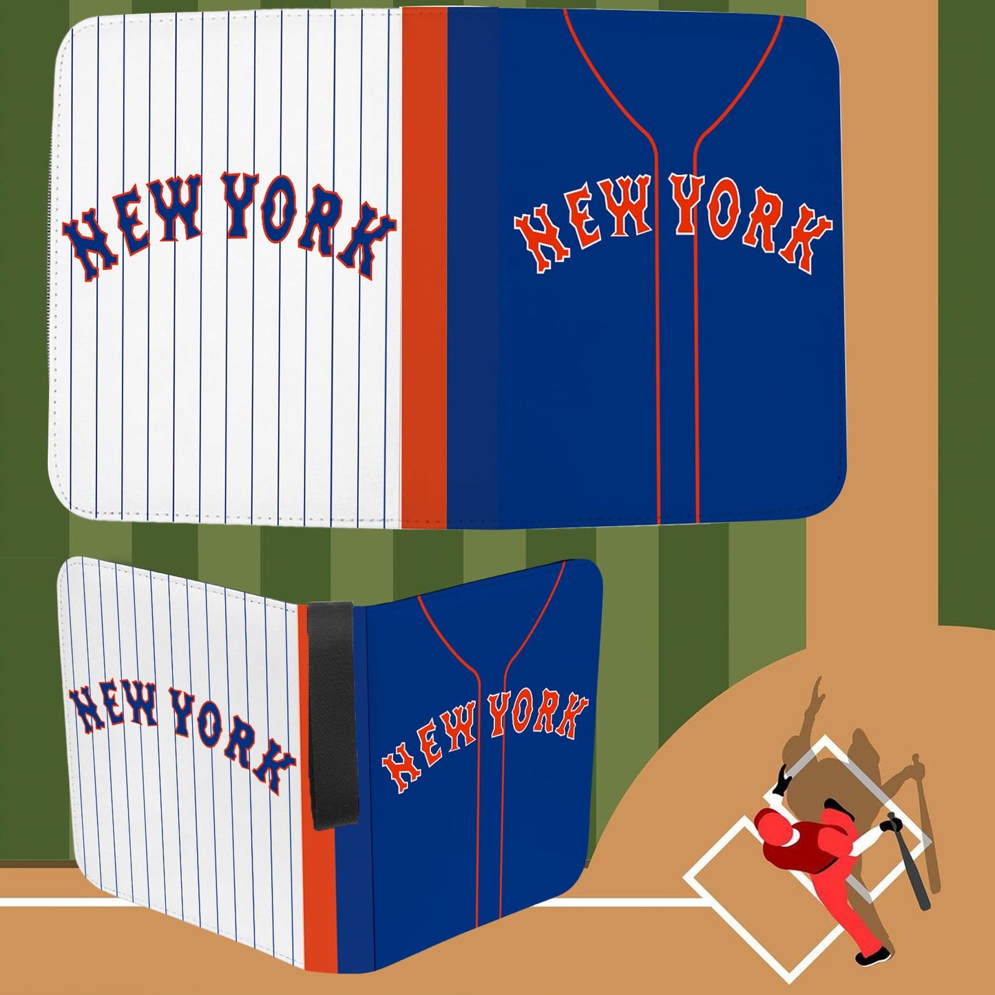 KivolFun Baseball Card Binder 900 Pocket - New York Blue Trading Card Holder, 3 Ring Storage Album for Collectors