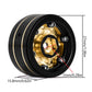 INJORA 1.0 Beadlock Wheel Rims Black Coating Brass Rims for 1/24 1/18 RC Crawler Car Axial SCX24 AX24 TRX4M FCX24, 39g