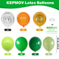 Safari Balloons, 12 Inch Jungle Party Decorations Animal Print Balloons Green Latex Balloons Leopard Zebra Tiger Printed Balloons For Jungle Safari Themed Party Dinosaur Forest Tropical Birthday Decor