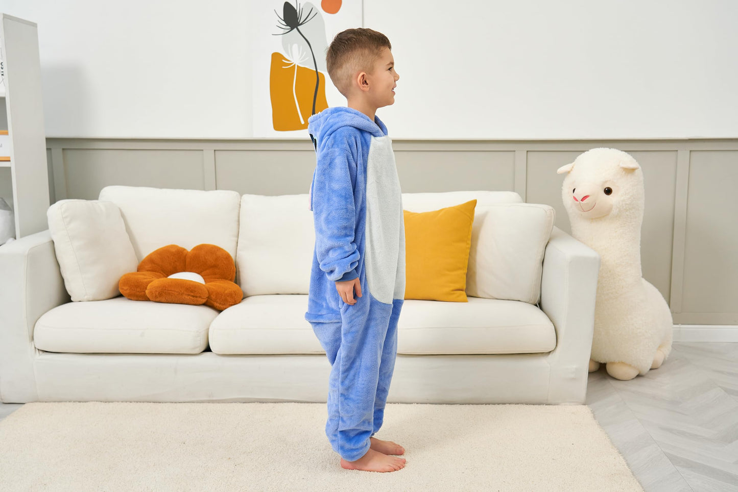 Unicorn Newoutfit Kids Onesie Animal Pajamas Costume Halloween Christmas Costume(6-8Years)