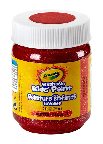 Crayola Washable Kids Paint, 2 Oz, Red Sparks