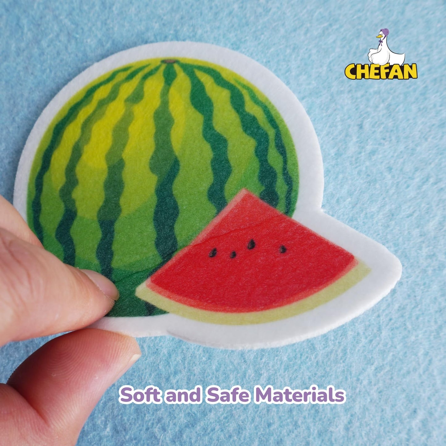 Chefan Fruits And Vegetables Felt Board Pieces, Precut Flannel Board Pieces, Felt Figures Sets Flannel Graph Educational Learnin