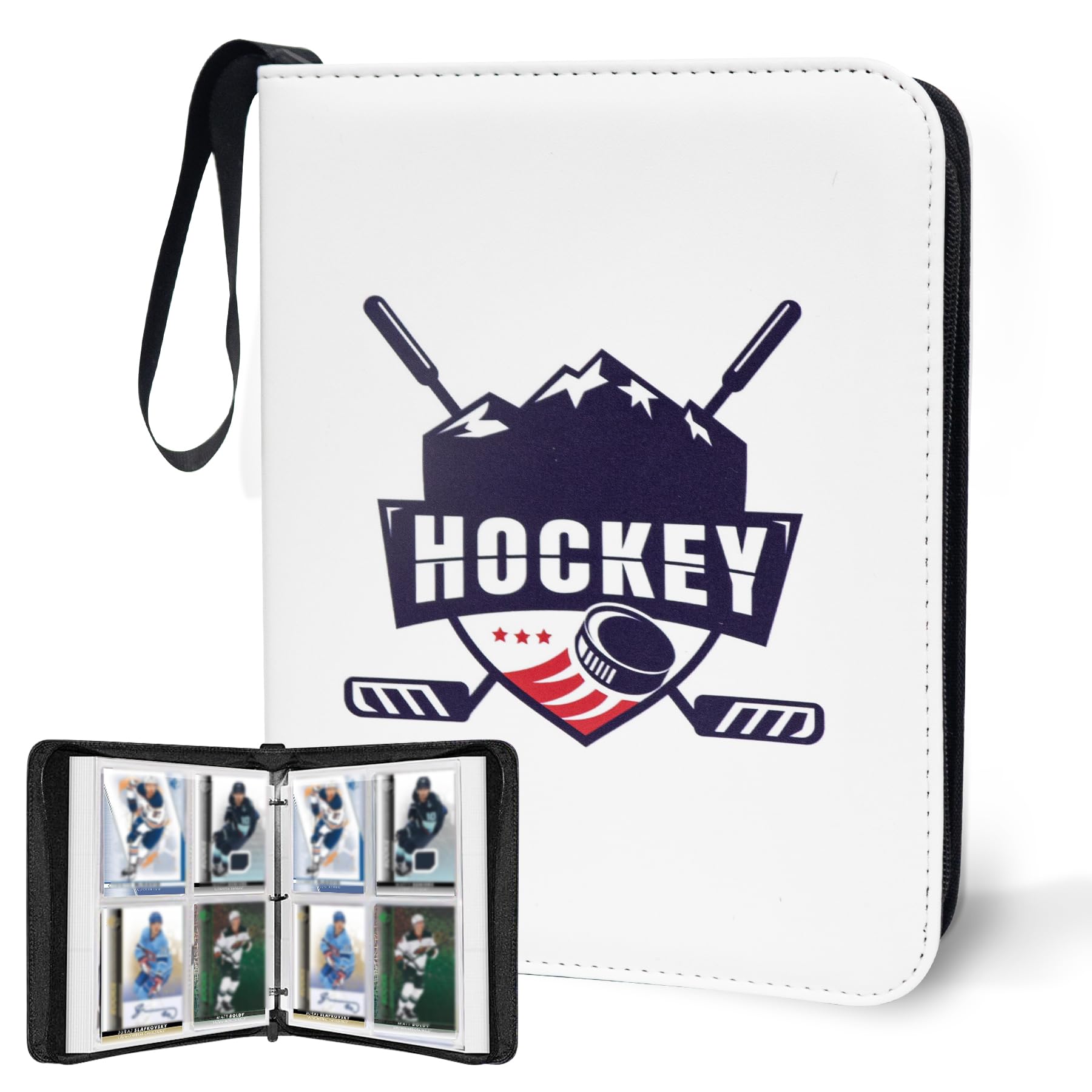 400 Pockets Hockey Card Binder for Trading Cards 2024-2025 Collectors  Portable Waterproof Storage Book With Removable Sleeves  Compatible With Football  Sports Game and TCG Cards