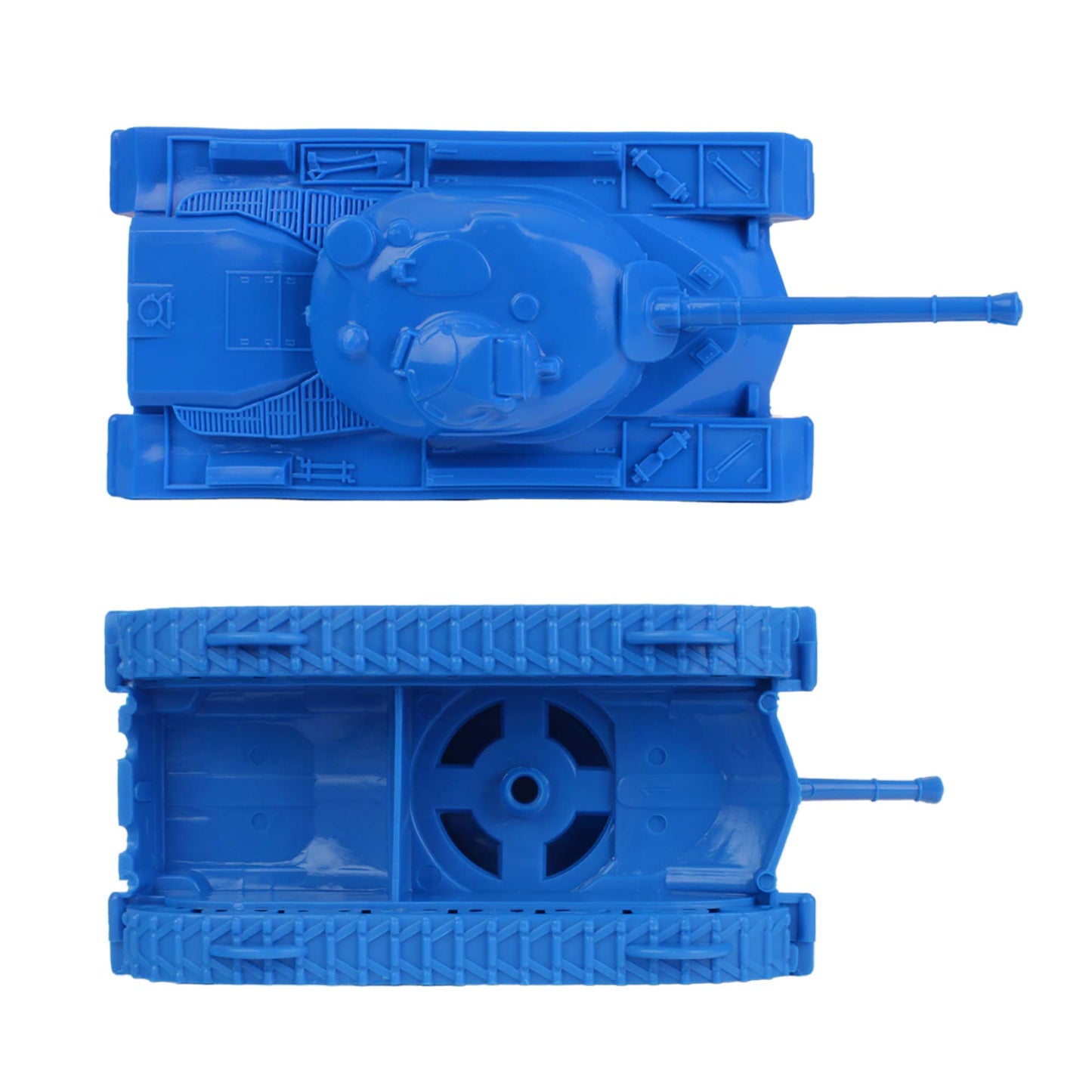 Tim Mee Toy Tanks - Blue WW2 3pc Plastic Army Men, 6.5" Long, Model 07195, Made in USA