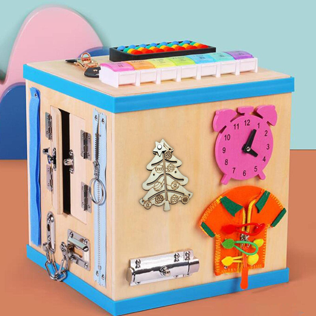 TRENDIVIBE Busy Board Material Educational Toys Adorable for Daycare Kindergarten Tree| Baby Learning Toy | Infant Activity Toy 