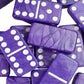 Vovotuzzi Dominos Set For Adults - Double 6 Dominos - Dominoes Set For Kids And Adults - 28 Marbleized Purple Jumbo Domino, Clas