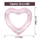 Moko Inflatable Pool Floats For Adults, Clearance Bachelorette Party Decorations Heart Shaped Swim Ring Summer Swimming Tube Water Fun Beach Wedding Pool Toys Swimming Circle - Glitter Pink