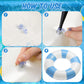 Foilswirl 2 Pcs 47.24 Inch Swimming Ring Jumbo Pool Floats Striped Pool Rings Inflatable Tube for mature-themed Swimming Summer Beach Bachelorette Wedding Party Decor