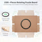 1500 Pieces Rotating Puzzle Board With 4 Drawers,34.25''X25.2'' Portable Wooden Jigsaw Puzzle Table With Lazy Susan Spinning Cov