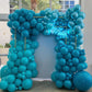 Jobkoo Peacock Blue Balloons 12 Inch, 50 Pcs Turquoise Blue Balloon Teal Blue Latex Balloons Matte Dark Teal Aqua Blue Helium Ba