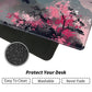 Mountains With Pink Flowers For Mtg & Tcg Playmat Mouse Pad,Bfdhgqzc 24'' X 14'' Game Mat For Mtg/Rpg/Ccg Trading Card Game Play
