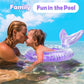 Heysplash Mermaid Pool Float, Mermaid Tail Shaped Pool Swimming Float Tube Ring Floatie, Summer Water Fun Beach Party Swimming Pool Toys For Kids Children Adults Water Activities, Purple