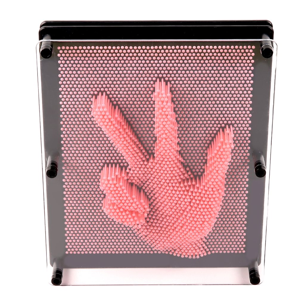 Efirstfeeling 3D Pin Art Toy Extra Large 10inch X 8inch Pin Art Board Pin Impression Sculpture Toy For Kids Adults Hand Mold Board To
