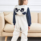 Blackhaus Children Animal Tiger Panda Cow Zebra Dragon Cosplay Costume Pajamas Sleepwear(Panda,7-8Year)