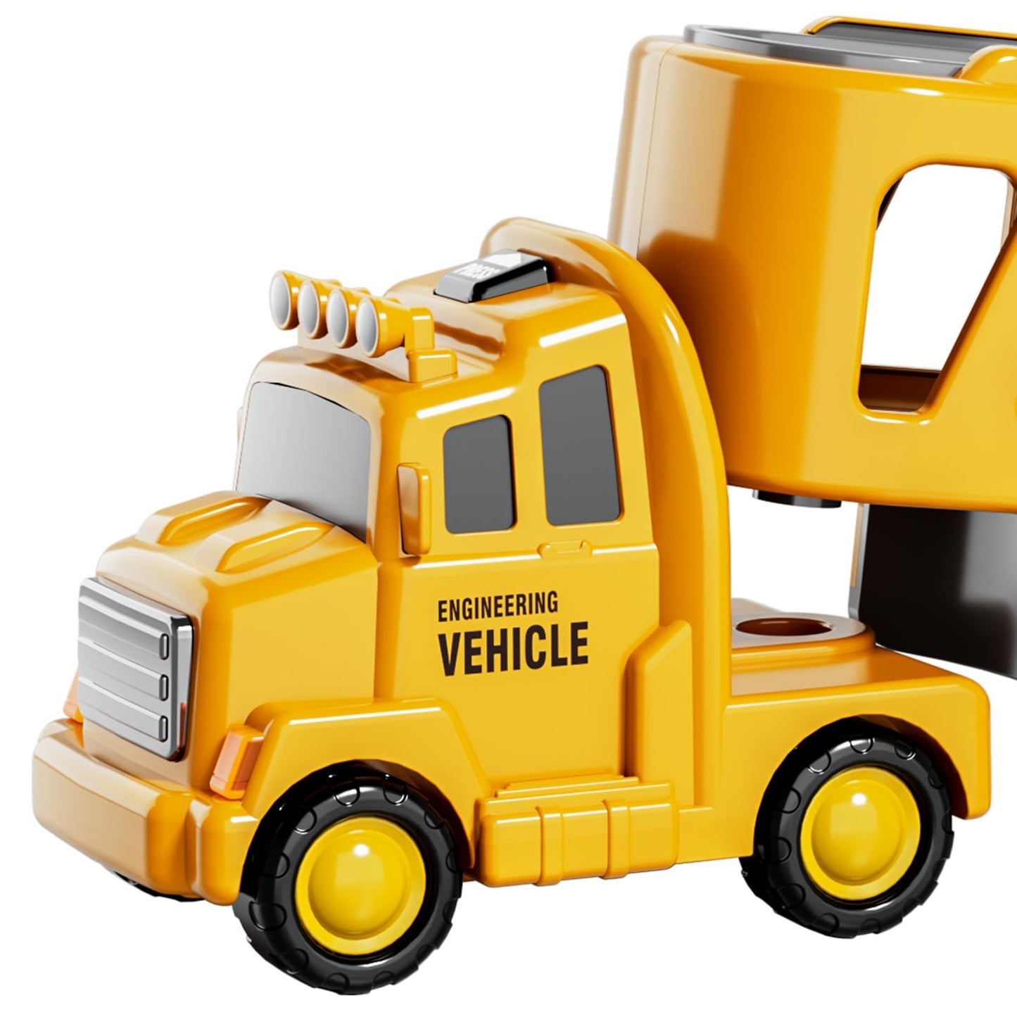 Bennol Toddler Trucks Toys For Boys Kids, 16.9-In Longer Transport Construction Truck With 6 Cars, Car Truck Toys With Lights &