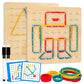 2Pack Wooden Geoboard,Montessori Toy,Graphical Mathematical Education Toy For Kids With Pattern Cards And Rubber Bands To Figure