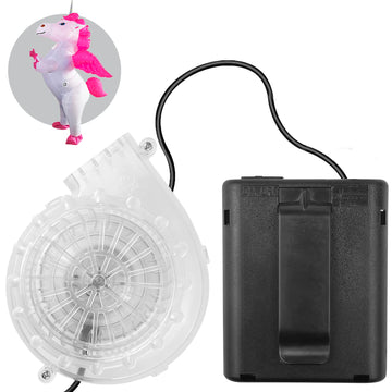 Wittocs Transparent Costume Fan Mini Blower Fan For Dinosaur Halloween Inflatable Blow Up Costume(Upgraded Version)