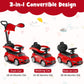 HONEY JOY Ride On Push Car  Licensed Mercedes-Benz Push Cars for Toddlers  Adjustable Canopy & Seat Storage  Horn  Toddler Push Car with Handle  Ride On Toy for Boys Girls(Red)