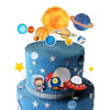 Party Propz Space Theme Cutouts Cake Decoration Items - Astronaut Cake Topper & Rocket Design | Birthday Cake Decoration Kit For