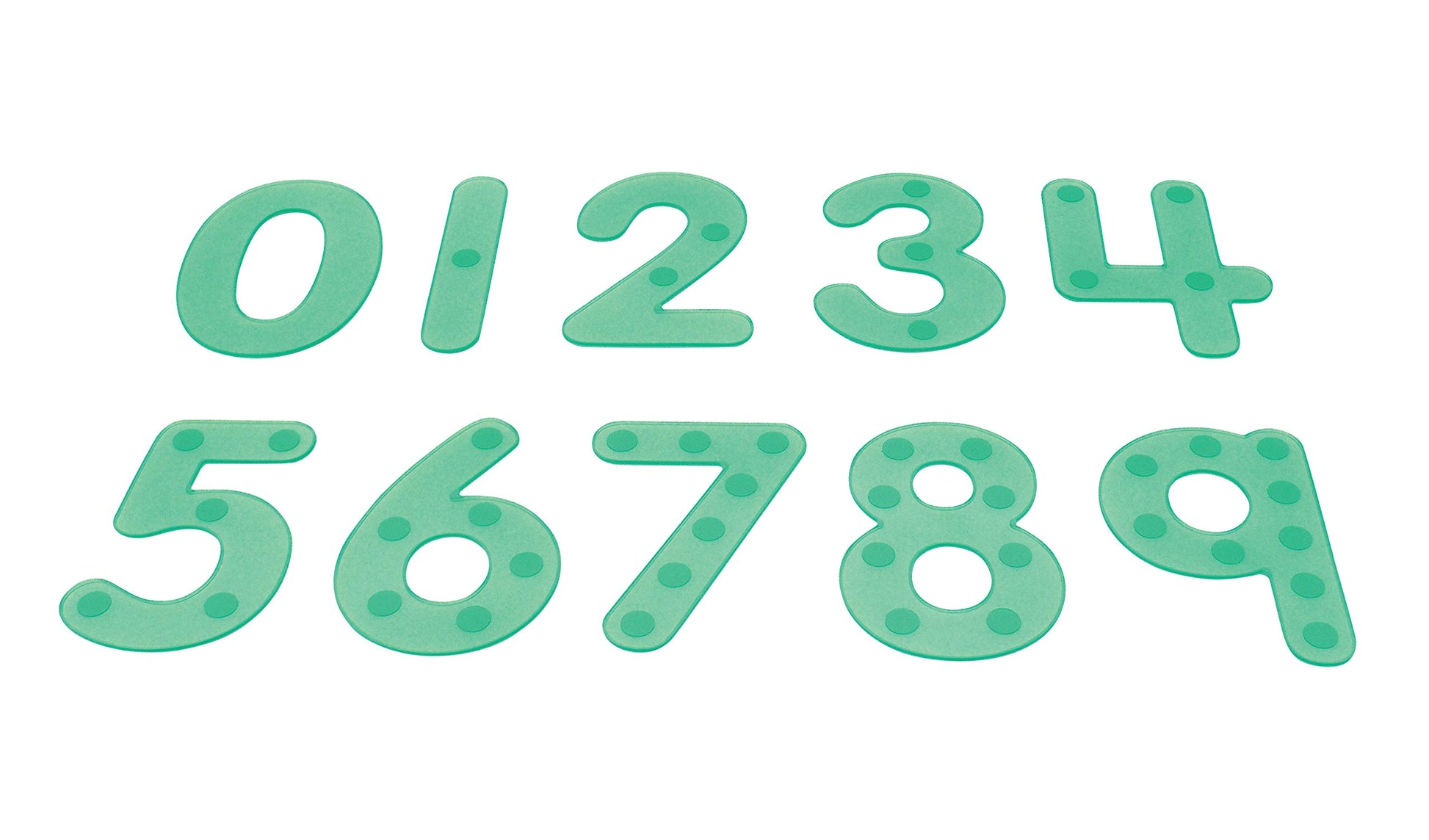 Tickit Silishapes Dot Numbers - Set Of 10 - Transparent Silicone Numbers With Corresponding Dots To Count - Teach Numbers, Counting And Subitizing