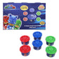 Dough Magic Pj Masks With 2 In 1 Moulding Lid Pack Of 6 Tubs 50Gm Each|Soft Water Based Dough|Fun With Dough|NonToxic|For Kids 