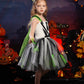 Obeeii Kids Girls Halloween Costume Black White Stripe Tulle Tutu Dress With Headband Set Carnival Fancy Dress Black White Strip