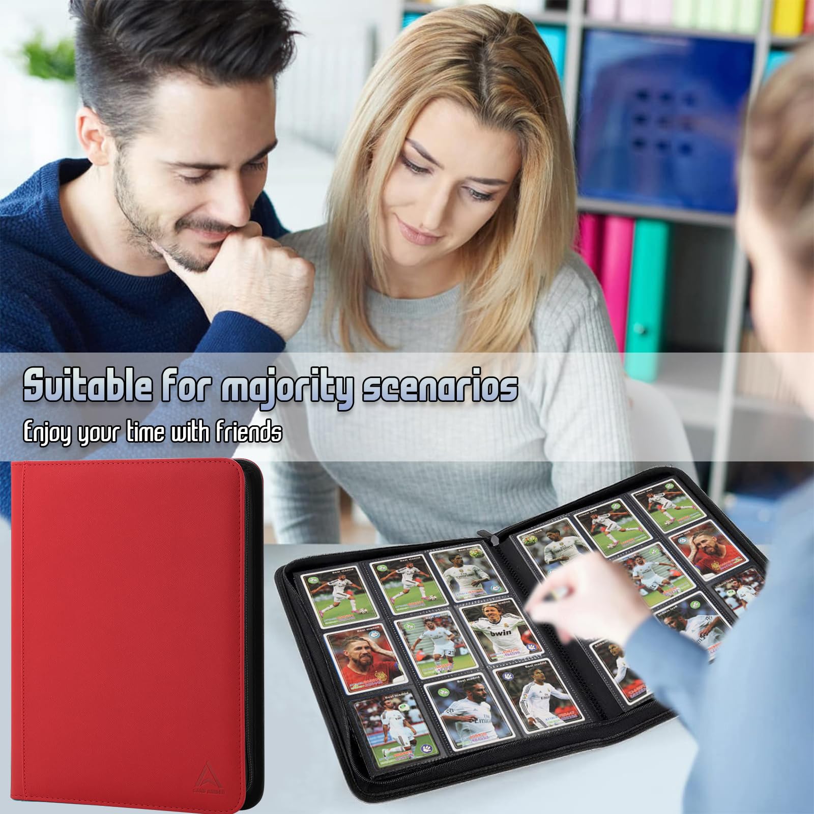 arkeiliy card binder Arkeiliy Card Binder 9 Pocket Double Sided Pockets Trading Card Binder – Toytooth