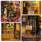 RHZN Miniature House Kit  Dollhouse Kit  Miniature Kit  DIY Mini House Building Kit for mature-themed Teen  Book Shop