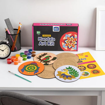 Mini Leaves Wooden Mandala Artistic Painting Kit Tea Coasters Art And Craft Kit For Girls Boys 9-12 Years Coaster Diy Kit Set