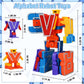 Kannove Alphabet Robots Learning Blocks - 26 Multicolored STEM Toys for Kids, 2 inches, Model KNND501, Ages 3+