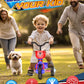 Tricycle For Toddlers 1-3 3-5 Year Olds, Spider Toddler Bike Baby Balance Bike With Colorful Lighting Wheels & Large Basket, Bir