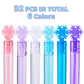 32 Pieces Frozen Bubble Wands,6 Color Mini Snowflake Bubble Wands Kids Party Favors,For Birthday Party,Theme Party,Summer Outdoo