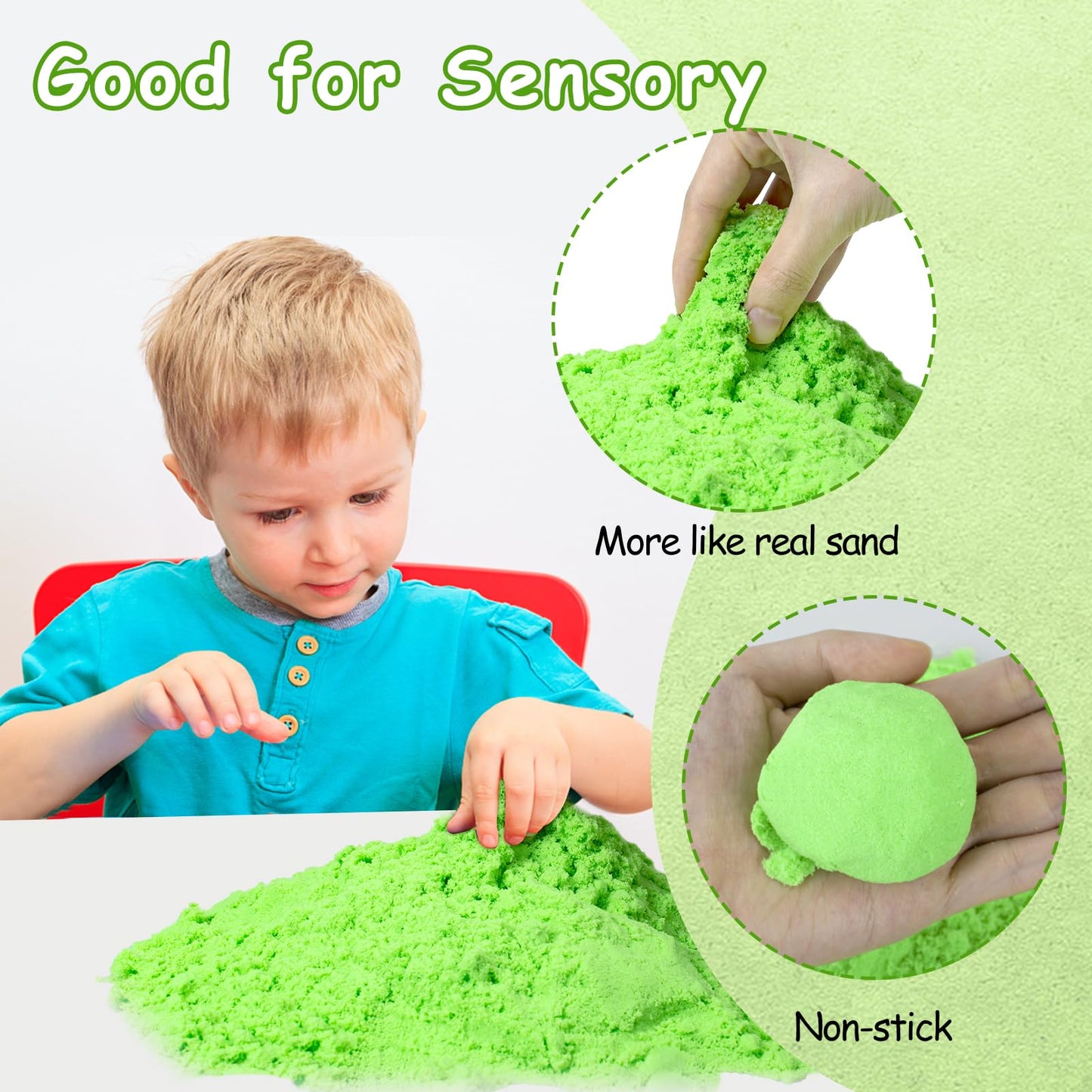 Bloolilies Play Sand Kits For Kids,Sensory Bin Sandbox To Create A Mini Dinosaur Park With 2Lbs Magic Sand| Dinsoaur Figures| Ma