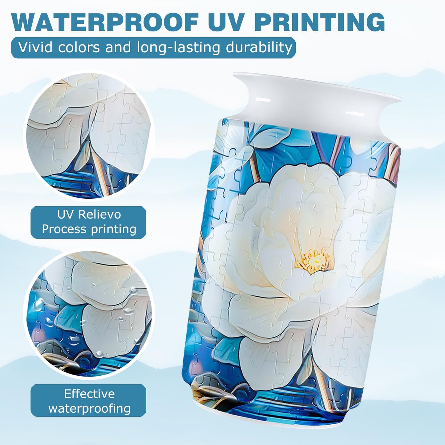 Yizhor Unique Flower Vase Puzzles for mature-themeds  162-Piece 3D Puzzle Planter Vases  Creative mature-themed Crafts for Women  DIY Gifts for Puzzle Lovers