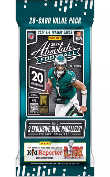 2024 Panini Absolute Football NFL 20 Card Jumbo Value Trading Card Pack