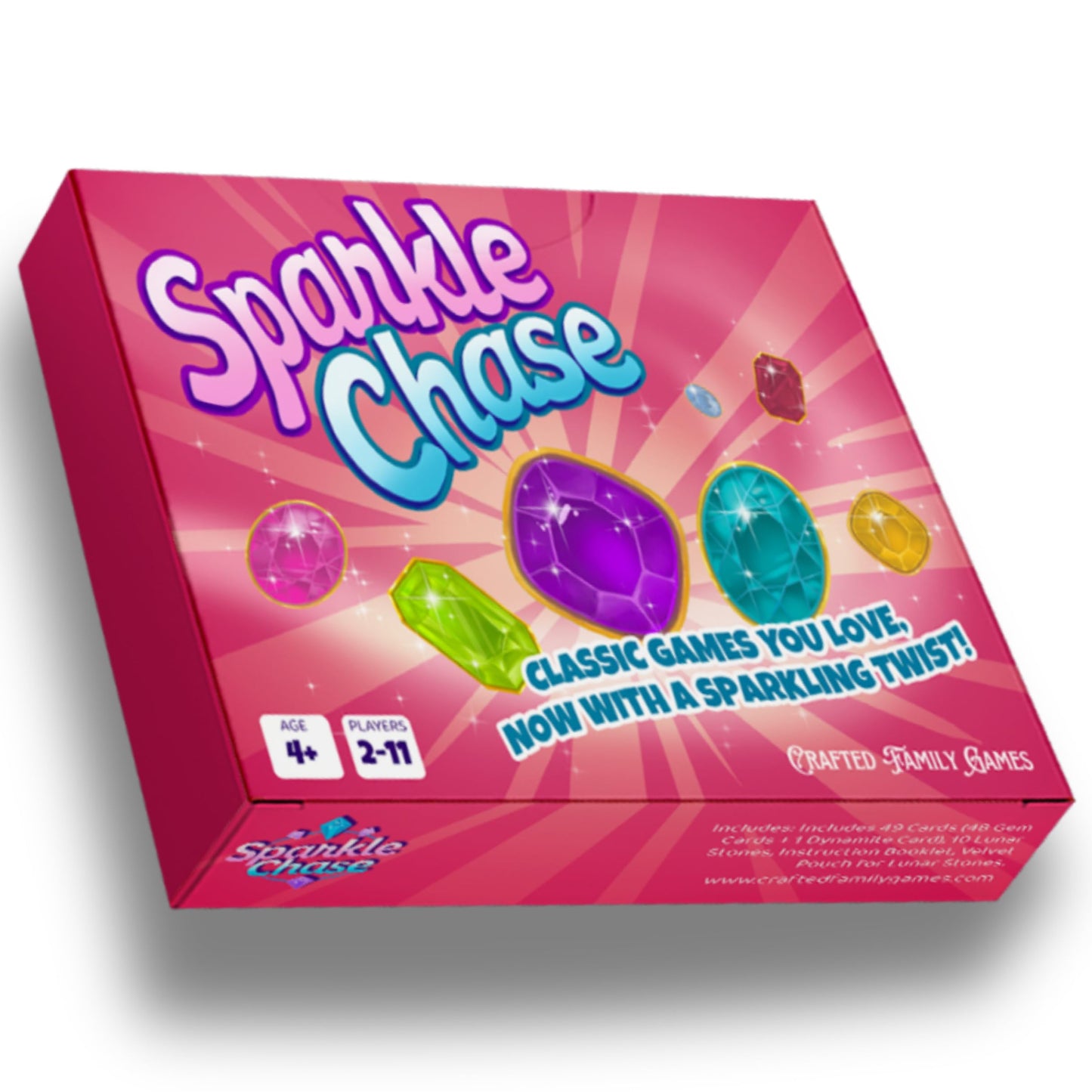 Sparkle Chase - Fast-Paced Family Card Game | Spoons And Old Maid Games | 3 Games In 1 | Fun For Kids & Adults | Matching, Strat