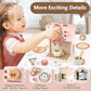 Airlab Kids Coffee Playset Toy Coffee Maker Set For Toddler Wooden Kitchen Accessories Pretend Play For Girls Boys Ages 3 4 5 Ye
