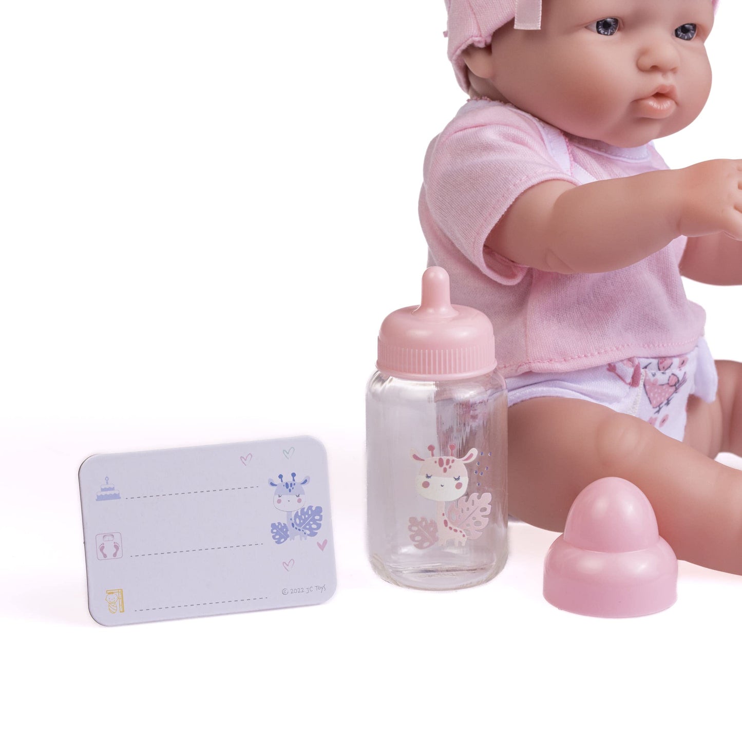 Jc Toys - La Newborn Nursery | 7 Piece Baby Doll Gift Set | 12' Life-Like Baby Doll With Accessories | Pink | Ages 2+ (18344)