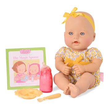 Baby Sweetheart By Battat - Feeding Time 12-Inch Soft-Body Newborn Baby Doll With Easy-To-Read Story Book And Baby Accessories