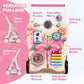 Giant Bean Wooden Baby Walker For Girls Toddler Kids 1-3, Pink Butterfly Push And Pull Multiple Learning Activity Walker With Wheels, Christmas Gift Develops Motor Skills & Stimulates Creativity