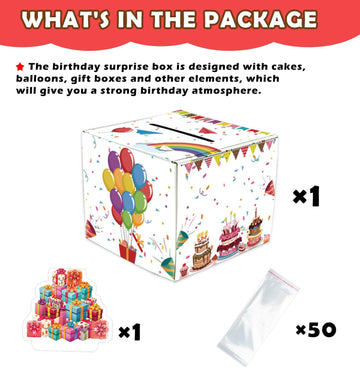 Sietdeseo Money Box For Cash Gift Pull Surprise Money Box With Plastic Bags Fun Money Gift Ideas For Kids Men Women Birthday Par