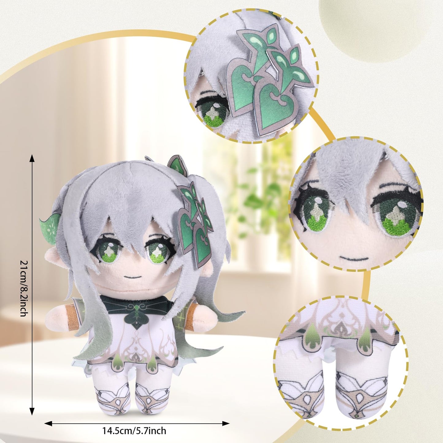 Genshin Impact Character Plush Doll, Plushie Stuffed Doll, Costume Plushy Props For Genshin Fans (Nahida)