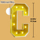 Imprsv Marquee Letters Gold 3Ft: Golden Party Decor - Light Up Letter C Large 3 Feet Tall - Party Decorations Letter For Birthda
