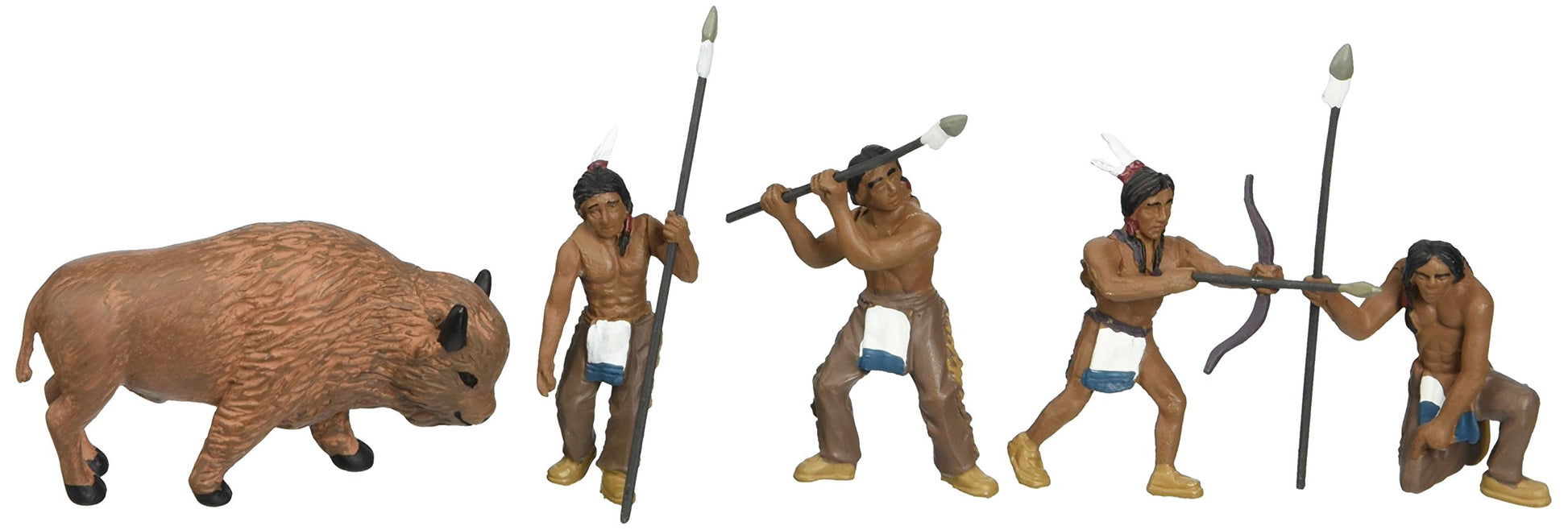 Woodland Scenics SP4444 1.5-Inch Scene Setters Figurine  Natives/Buffalo  5/Pack