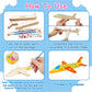 Fennoral 12 Pack Wooden Airplane Craft for Kids Make Your Own 3D Airplane kit for Boys Girls DIY Paint Wood Planes for School Ar