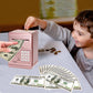 Renvdsa Cartoon Electronic Atm Password Piggy Bank Cash Coin Can Auto Scroll Paper Money Saving Box Gift For Kids (Rose Gold)